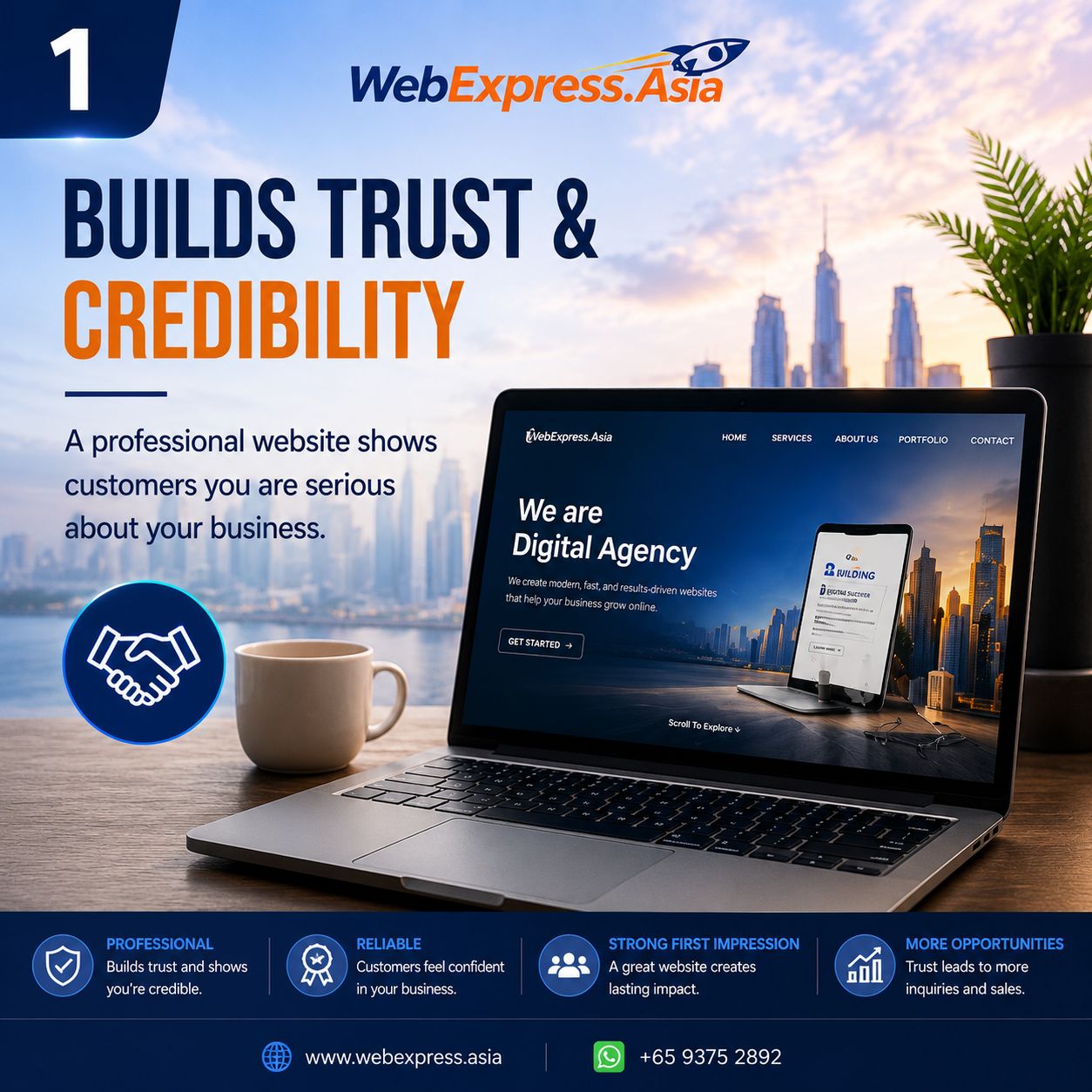 Builds Trust & Credibility – A professional website shows customers you are serious