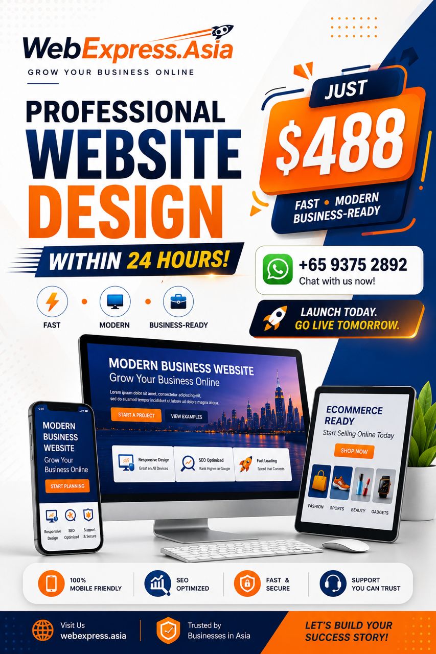 WebExpress.Asia — Professional Website Design within 24 Hours, just $488
